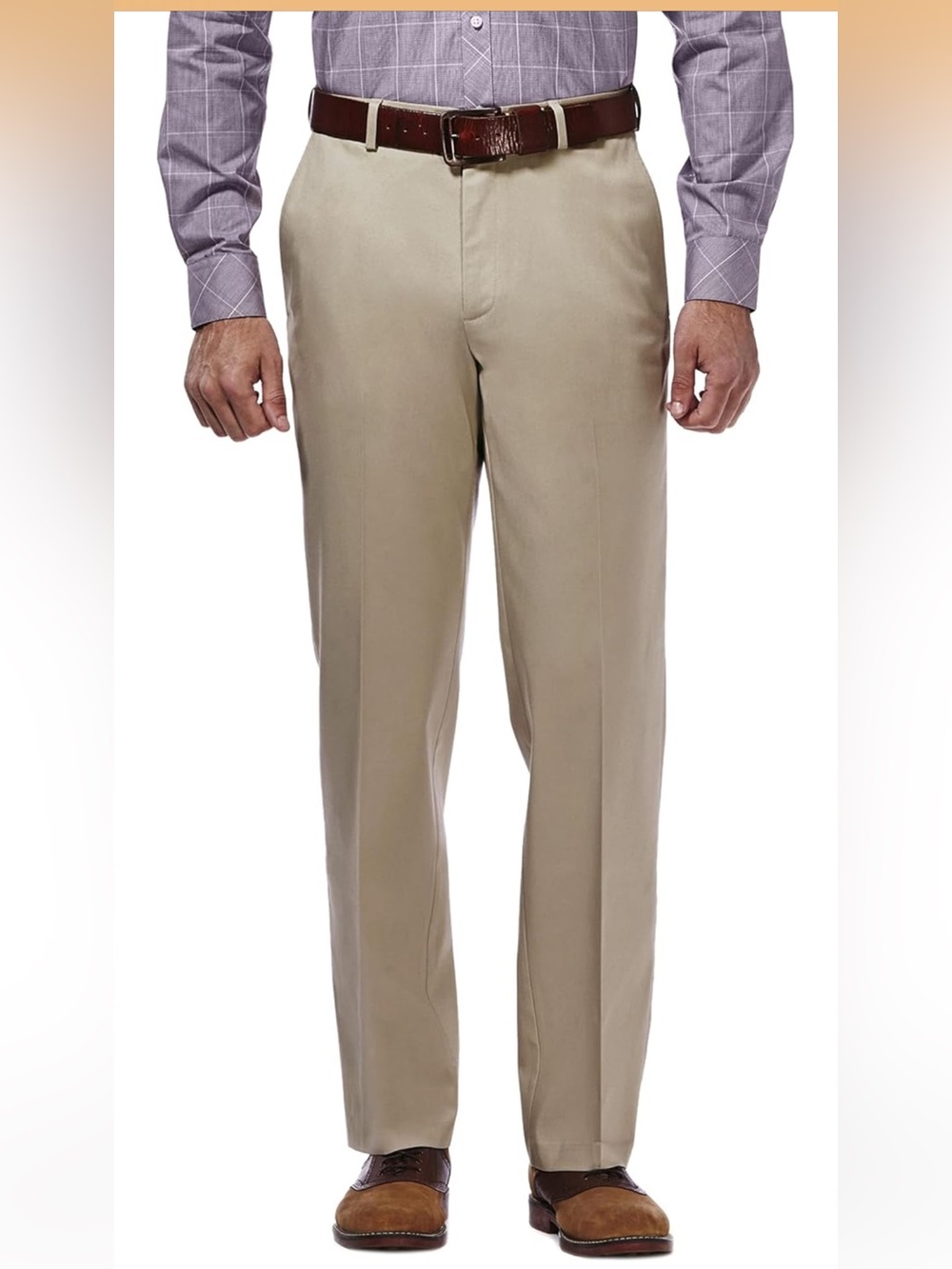 Haggar Men's Classic Fit Premium No Iron Khaki Pant Sz 38W x 32L